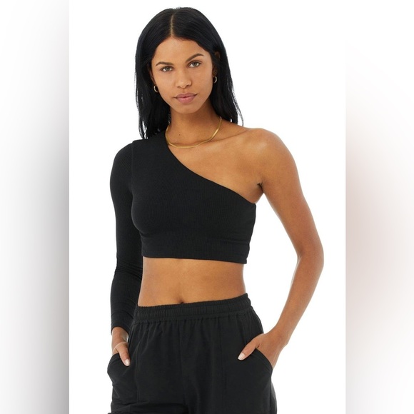 alo body wave crop long sleeve top